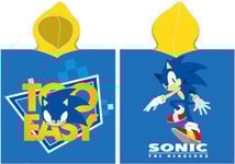 Sonic Poncho Badhandduk Med Huva - 100 Procent Bomull