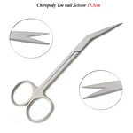 Toe Nail Scissors Stainless Steel Clippers Cutters Back Ache Pain Chiropody New