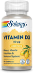 Solaray Vitamin D3 50Mg Lozenges - Bones, Muscle Function and Immune System - La