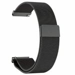 System-S Bracelet 20mm milanais en métal pour Samsung Galaxy Watch 4 Smartwatch Noir