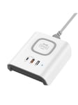 Wireless charger QC3.0 2xUSB 5V 2.4A (White)