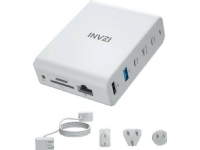 INVZI GanHub 100W docking station / network charger, 9in1 (white)