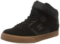 DC Shoes garçon Pure High-Top Elastic Basket, Black Gum, 34 EU