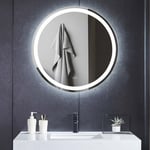 Rundt spejl | LED-belysning og anti-dug funktion