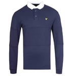 Lyle & Scott Long Sleeve Navy Rugby Polo Shirt