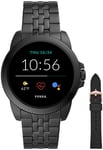 Fossil Men Gen 5E Touchscreen Smartwatch with Speaker, Heart Rate, NFC, and Smartphone Notifications + Fossil Women's Silicone Watch Strap S181369