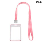 Badge Case Id Card Holder Protective Shell Pink
