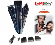 Rechargeable Mens Hair Removal Nose Ear Trimmer Electric Clipper Grooming Kit