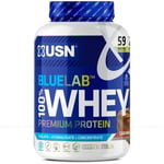 USN Blue Lab Whey Premium Protein Powder Caramel Chocolate Flavour Fit Pack 2kg