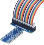 Carte d'Extension GPIO de Type T + Cable Plat ¿¿ Ruban 40 Broches Kit d'Accessoires Compatible avec Raspberry Pi 1B + / 2B / 3B