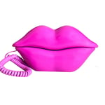 TelPal Corded Lips Telephones Land Line Rose Pink Home Telephones Sexy Mouth Shape Wired Phone for Home,Office,Shops & Art Decor Cute Real Working Cartoon Telephone for Play Novelty Gift for Girls