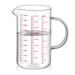 Luvan Glass Measuring Jug 1L /4 Cup ,Easy to Read with 3 Types of Markings(ml,oz and Cup),V-Shaped Spout,Borosilica Glass,Microwave,Freezer,Dishwasher and Oven Safe,Ideal for Kitchen or Restaurant