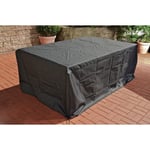 Housse de protection CLP pour meubles de jardin Trosa - Noir - 218x156x65 cm