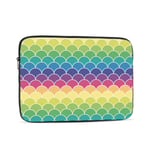 Laptop Case,Laptop Sleeve Bag Compatible with 10-17 inch MacBook Pro,MacBook Air,Notebook Computer,Polyester Vertical Protective Case Cover,Mermaid Scale Rainbow Gradient 13 inch