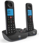 BT Essential Cordless Landline House Phone with Nuisance Call Blocker, Digital Answer Machine, Twin Handset Pack