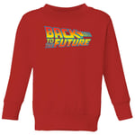 Back To The Future Classic Logo Kids' Sweatshirt - Red - 3-4 Years - Red