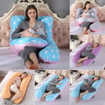 Washable Pillow Cover For Full Body Maternity Pregnancy U Shape E