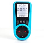Wattmètre prise compteur d'énergie Sdlogal moniteur d'énergie avec écran lcd rétroéclairé, prise avec affichage numérique -Bleu - Bleu