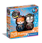 Clementoni- Crazy Chic – Lovely Nail Polish : Panthère et Renard – Kit 2 colorés, Vernis pour Filles 6 Ans, décoration des Ongles, Non Toxique, à Base d'eau, Amovible sans acétone, 18811, Multicolore