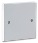 Invero Pack of 1 - Single Gang Electrical Blanking Plate - Standard White Cover Plate for 1 Gang Plug Socket - Square Finish Edge