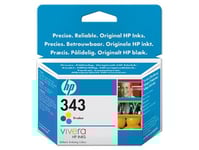 Hp 343 Trefärgsbläckpatron, Original, Standardavkastning, Cyan, Magenta, Gul, Färgbaserat Bläck, 7 Ml, 1 Styck, 330 Sidor