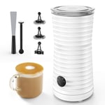 Automatic Milk Frother and Warmer, morpilot Electric Milk Foamer with Silent Operation, 4 Modes, Heats Milk | Froths Warm & Cold Foam for Coffee, Hot Chocolate, Cappuccino, Latte (400W, 240ML)-White