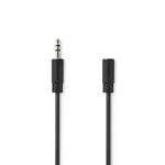 Nedis - Rallonge de câble audio - mini jack stéréo mâle pour mini jack stéréo femelle - 10 m - noir - rond