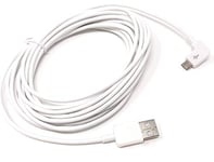 System-S Câble micro USB coudé à 90° vers USB 2.0 type A (mâle) - Câble de chargement et de données - Environ 495 cm - Blanc