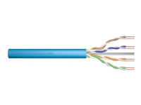DIGITUS - Samlet kabel - 305 m - U/UTP, Unshielded - simpleks - CAT 6a - solid - lys blå, RAL 5012