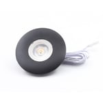LEDlife Cabi68 köksbelysning - Hål: Ø5,5 cm, Mål: Ø6,8 cm, RA91, svart, 2,5W, 12V DC - Dimbar : Dimbar, Kulör : Varm