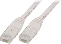U / UTP Cat5e patch cable 0.5m 100MHz Delta certified white