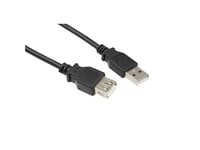 USB-A Forlengelseskabel 5m (sort)