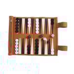 Backgammon spelbräde bärbar Backgammon set för vuxna Resespel Vuxen rulldesign Barn