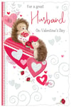Valentine's Day Card - Husband - Hedgehog - Glittered - Out of the Blue Quality