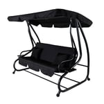 Venture Home Hammock Malaga 3-seater swing Bed black frame/black cushion 1014-408