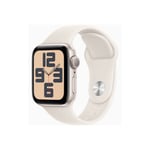 Apple Watch SE (GPS) 2a generation - stjärnljusaluminium - smart klocka med sportband - starlight - 32 GB