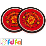 Officially Licensed Manchester United FC 2pk Coaster Set Sport Football