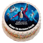 The Greatest Showman Personalised PRECUT Cake Topper 8 Inch Round Edible Icing Sheet Birthday Decoration
