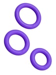 Romp Cock Rings Sex Toy - Set of 3 Silicone Stretchy Penis Rings for Men