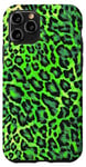 Coque pour iPhone 11 Pro Imprimé léopard vert, motif animal unique inspiré de la jungle