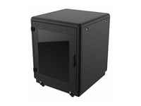 Lanview By Logon - Rack Skåp - 750 X 800 Mm, Soundproof - Med Strömfördelningsenhet, Digital Temperature Indicator - Fristående - Svart - 16U - 19"