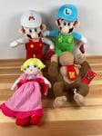 Super Mario Soft Toy Bundle - Luigi Peach Donkey Kong Plush NEW Nintendo 2023
