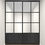 elfa skyvedør gallery trio speil, profil: sanded white