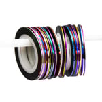 5 st rullar Nageltejp Nail Art Stripes