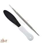 Set Of  2 Professional Exclusive Black Nail File Foot Filer Skin Remover New CE
