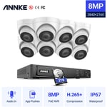 Sannce - annke Système de sécurité nvr sans fil 8 canaux 5MP avec caméras ip WiFi Super hd 3MP pour kits de vidéosurveillance intérieurs extérieurs 4