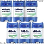 6 X Gilette Antiperspirant Hydrating Gel 48 HR Protection Aloe Scent 70ml