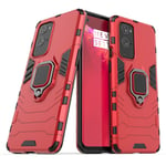 FTRONGRT Case for OnePlus 9 Pro, Rugged and shockproof,with mobile phone holder, Cover for OnePlus 9 Pro-Red