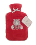 Country Club Sherpa Back Fleece 2L Hot Water Bottle: Bear Hug