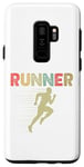 Coque pour Galaxy S9+ Retro Runner Marathon Running Vintage Jogging Fans